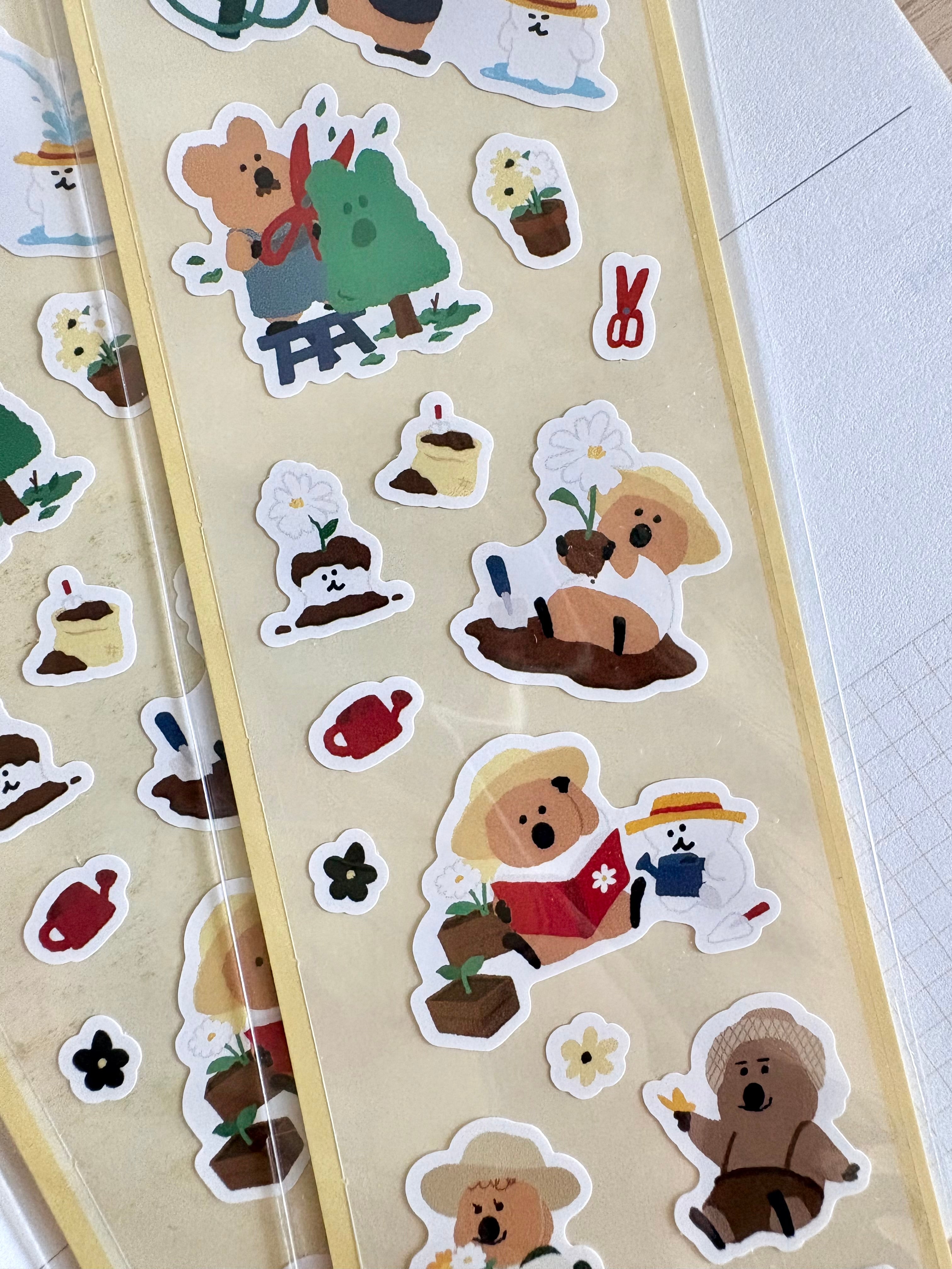 Gardening Sticker Sheet - Dinotaeng