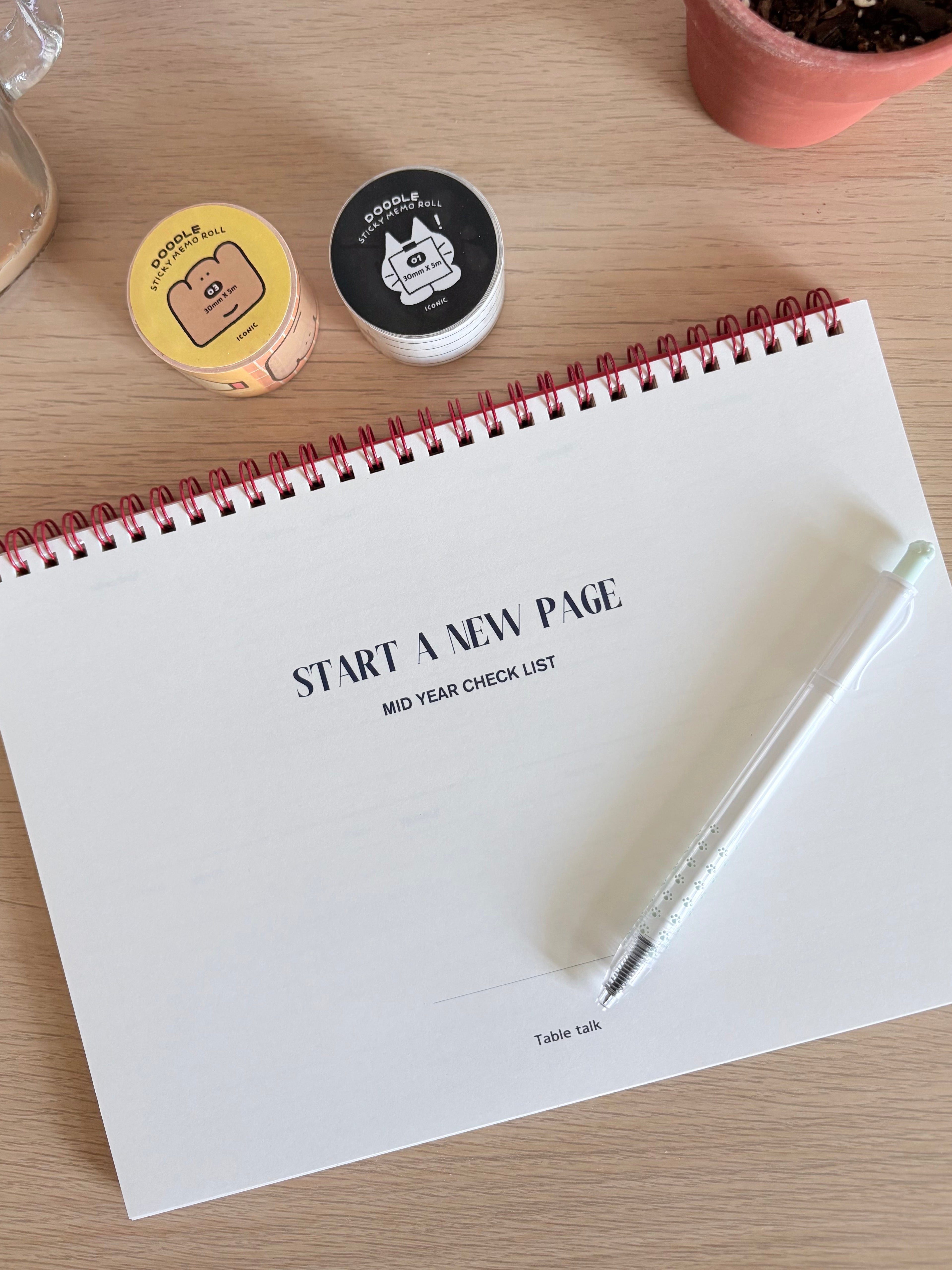 Undated Mid Year Weekly Planner - Table Talk